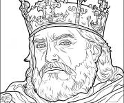 Coloriage Un roi s&eacute;rieux