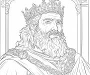 Coloriage Un roi vue proche