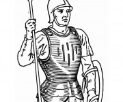 Coloriage Légionnaire romain équipement