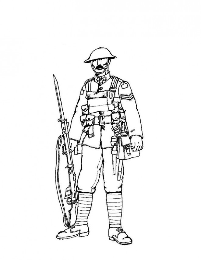 Coloriage et dessins gratuits Soldat dessin en couleur à imprimer