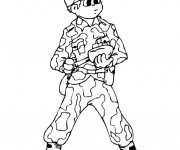 Coloriage Soldat guerre