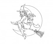 Coloriage Belle sorci&egrave;re