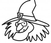 Coloriage Sorci&egrave;re avec le sourire m&eacute;chant