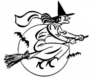 Coloriage Sorci&egrave;re cornebidouille