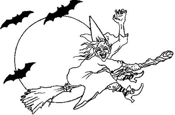Coloriage Sorciere gratuit à imprimer liste 60 à 80
