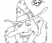 Coloriage et dessins gratuit Sorcière Halloween à imprimer