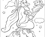 Coloriage Sorci&egrave;re horrible