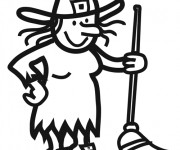 Coloriage Sorci&egrave;re maternelle