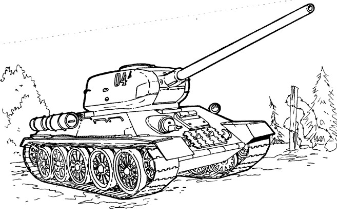Coloriage Tank en ligne dessin gratuit à imprimer
