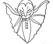 Coloriage chauve souris humporistique