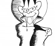 Coloriage Dessin Vampire facile