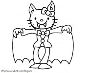 Coloriage Hello Kitty Vampire