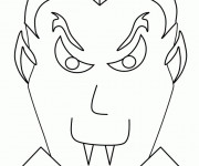 Coloriage T&ecirc;te de Vampire