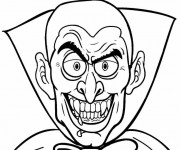 Coloriage Vampire avec le sourire diabolique