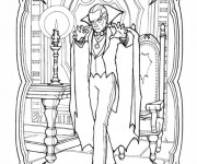 Coloriage Vampire dessin r&eacute;aliste