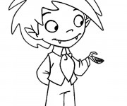 Coloriage Vampire enfant simple