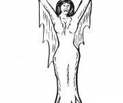 Coloriage Vampire fille facile
