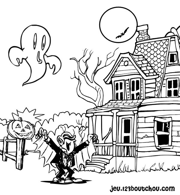 Coloriage Vampire Halloween dessin dessin gratuit à imprimer