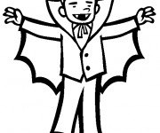 Coloriage Vampire levant ses bras