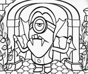 Coloriage Vampire minion dessin animé