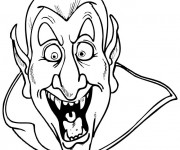 Coloriage Vampire riant