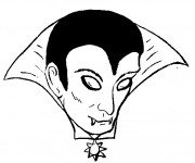 Coloriage Vampire visage