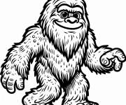 Coloriage Abominable avec l'air souriant