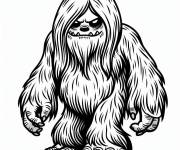 Coloriage Abominable avec le regard si m&eacute;chant