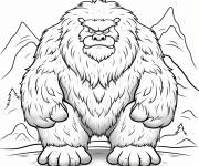 Coloriage Abominable en col&egrave;re