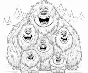 Coloriage Abominable en famille