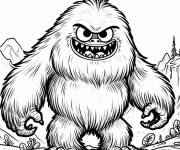 Coloriage Abominable expriment sa puissance