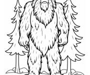 Coloriage Abominable facile &agrave; colorier