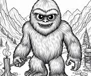 Coloriage Abominable l&eacute;gendaire g&eacute;ant &agrave; imprimer