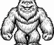 Coloriage Abominable m&eacute;chant en portrait