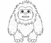 Coloriage B&eacute;b&eacute; abominable avec des beaux yeux
