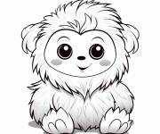 Coloriage B&eacute;b&eacute; Y&eacute;ti aimable