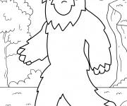 Coloriage Bigfoot abominable en col&egrave;re en dessin anim&eacute;