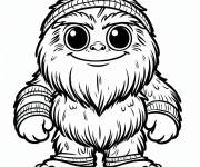 Coloriage Chibi Yeti kawaii