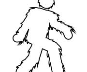 Coloriage et dessins gratuit Croquis d'un Y&eacute;ti à imprimer