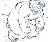 Coloriage et dessins gratuit Gros Y&eacute;ti sous la neige à imprimer
