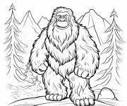 Coloriage L'aventure de Y&eacute;ti Bigfoot