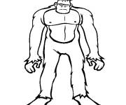 Coloriage et dessins gratuit Modele de yeti facile &agrave; colorier à imprimer
