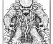 Coloriage Monstre Fouke y&eacute;ti