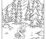 Coloriage Pas d'un g&eacute;ant Y&eacute;ti