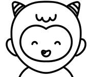 Coloriage T&ecirc;te de Y&eacute;ti trop mignon