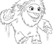 Coloriage et dessins gratuit Un yeti en sautant à imprimer