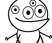 Coloriage Y&eacute;ti avec quatre yeux