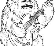 Coloriage Y&eacute;ti comme un musicien