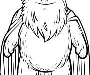 Coloriage Y&eacute;ti comme un superh&eacute;ros
