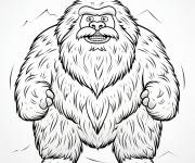 Coloriage Y&eacute;ti debout en ligne